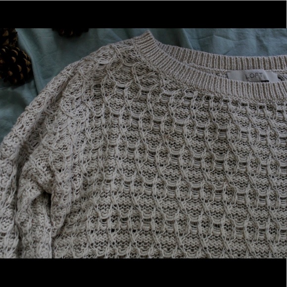 Loft Cream Crochet Sweater - Picture 2 of 4
